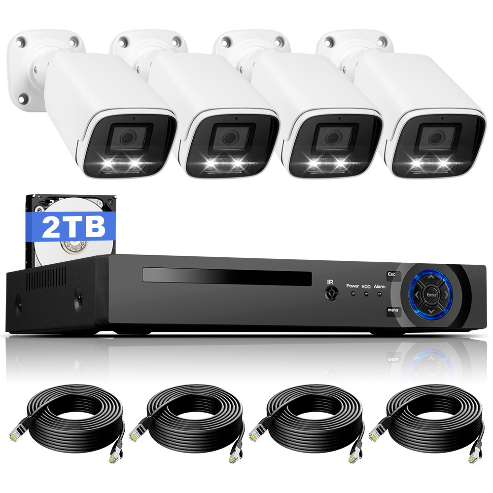 KERUI 4MP 16 Channel 2TB HDD NVR Outdoor PoE DIY CCTV Security Camera System USA