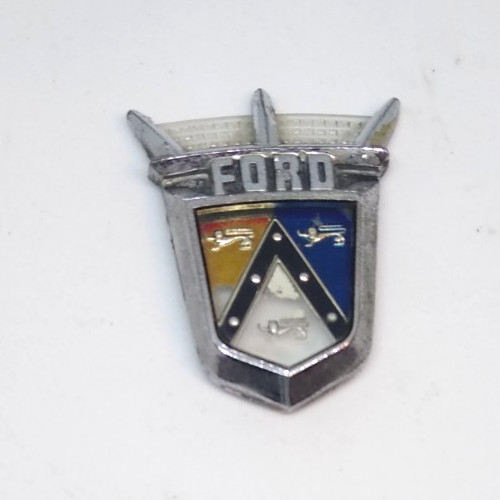 1950’s Ford Fairlane Small Car Emblem Needs Paint Repair 1-7/8" L x 1-3/4" W