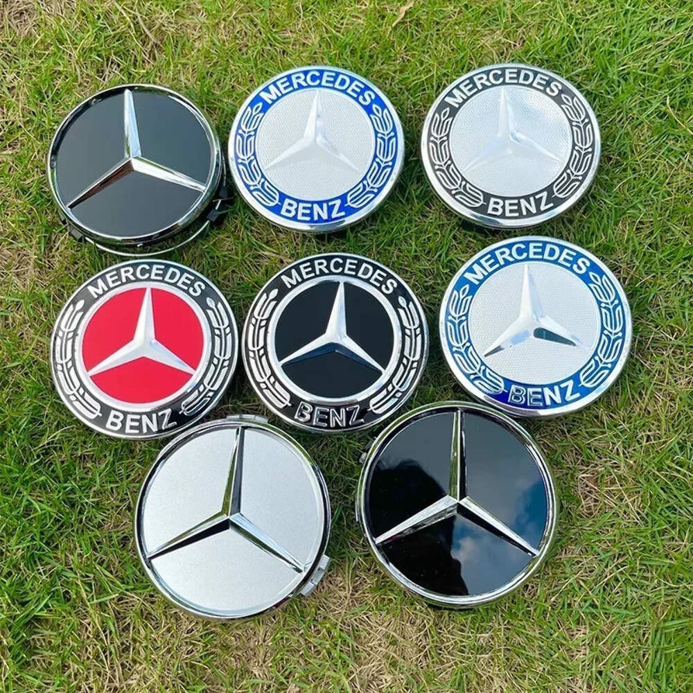 4pcs 56mm 60mm 75mm 68mm3Pin Car Wheel Center Cap Rim Hub Caps Emblem W202 W220