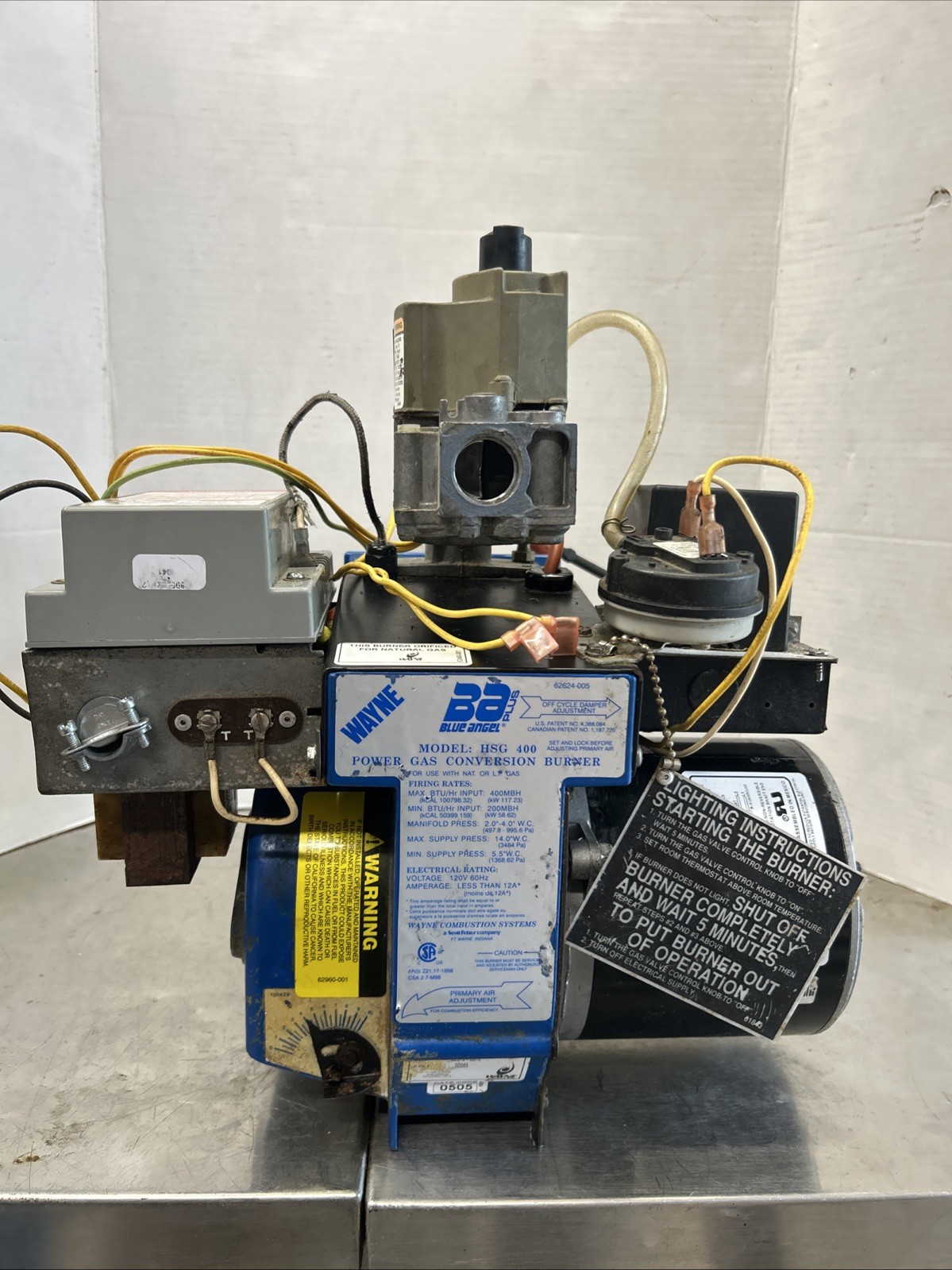 HSG 400 WAYNE power gas conversion burner  CLEAN PRE-OWNED OEM