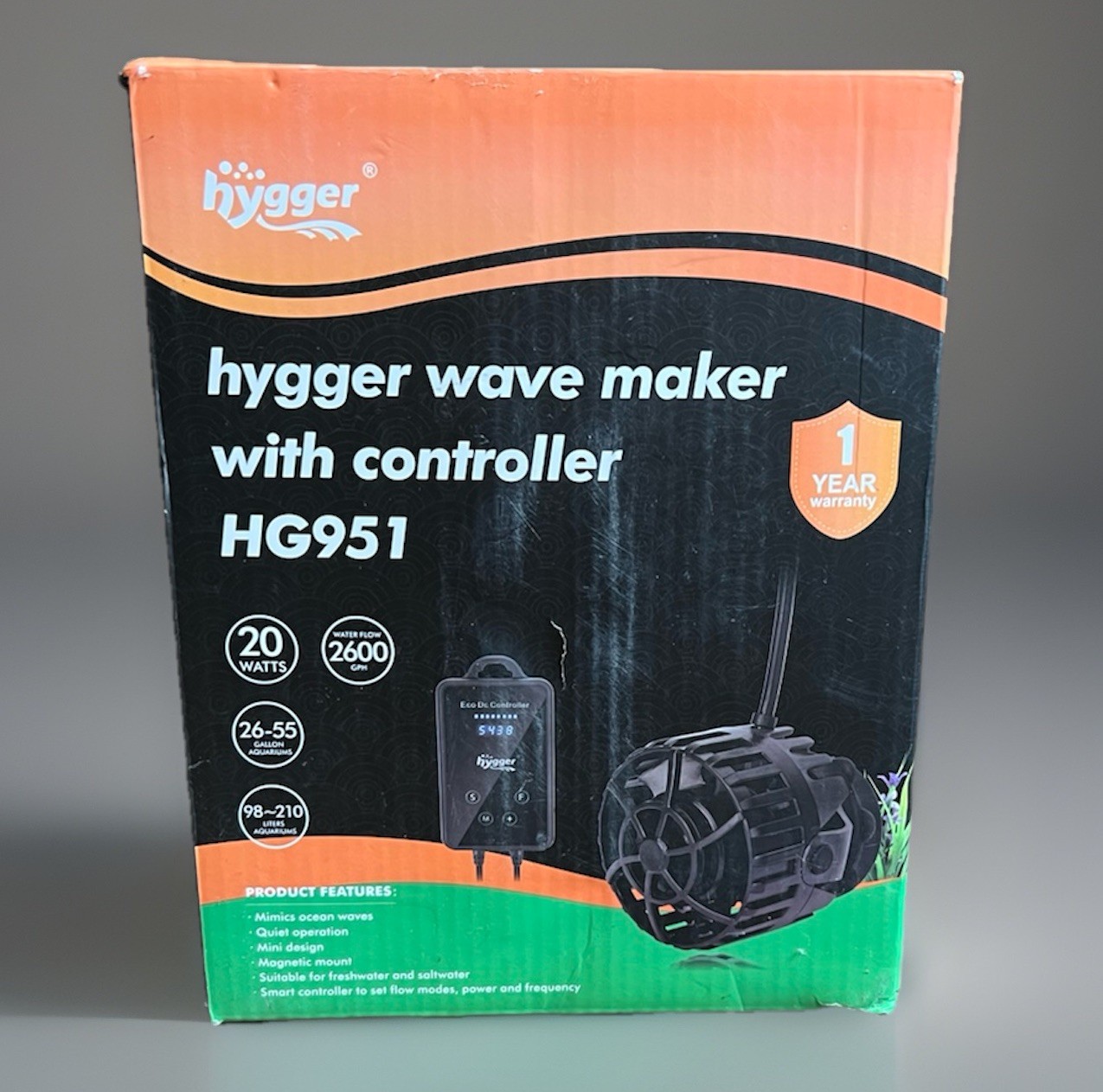 hygger Quiet Magnetic Aquarium Wave Maker Powerhead with Digital Led Display