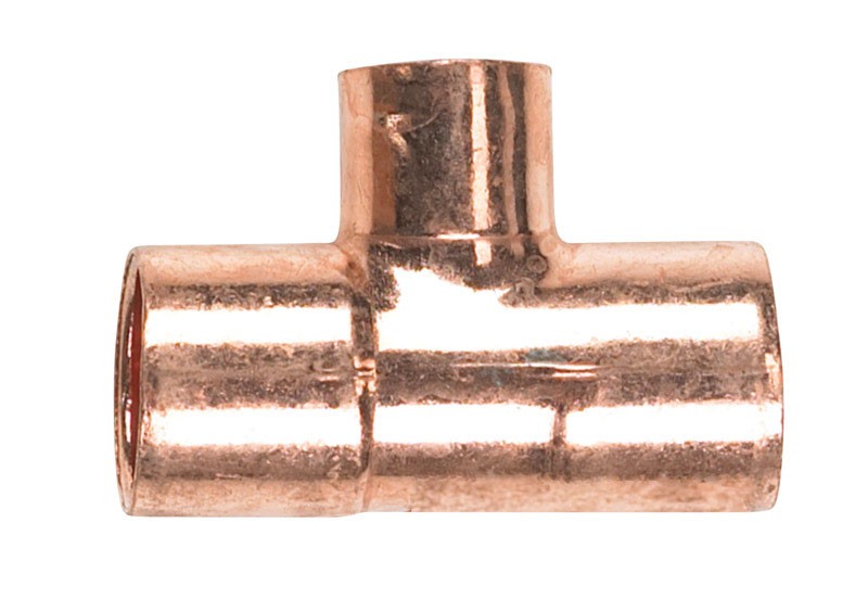Mueller Streamline W 64033 Copper Tee 3/4x3/4x1/2 Sweat Dia. in. (Pack of 10)