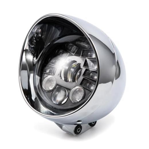 5" Motorcycle Headlight Refit Vintage Head Lamp For Chopper Bobber Sliver