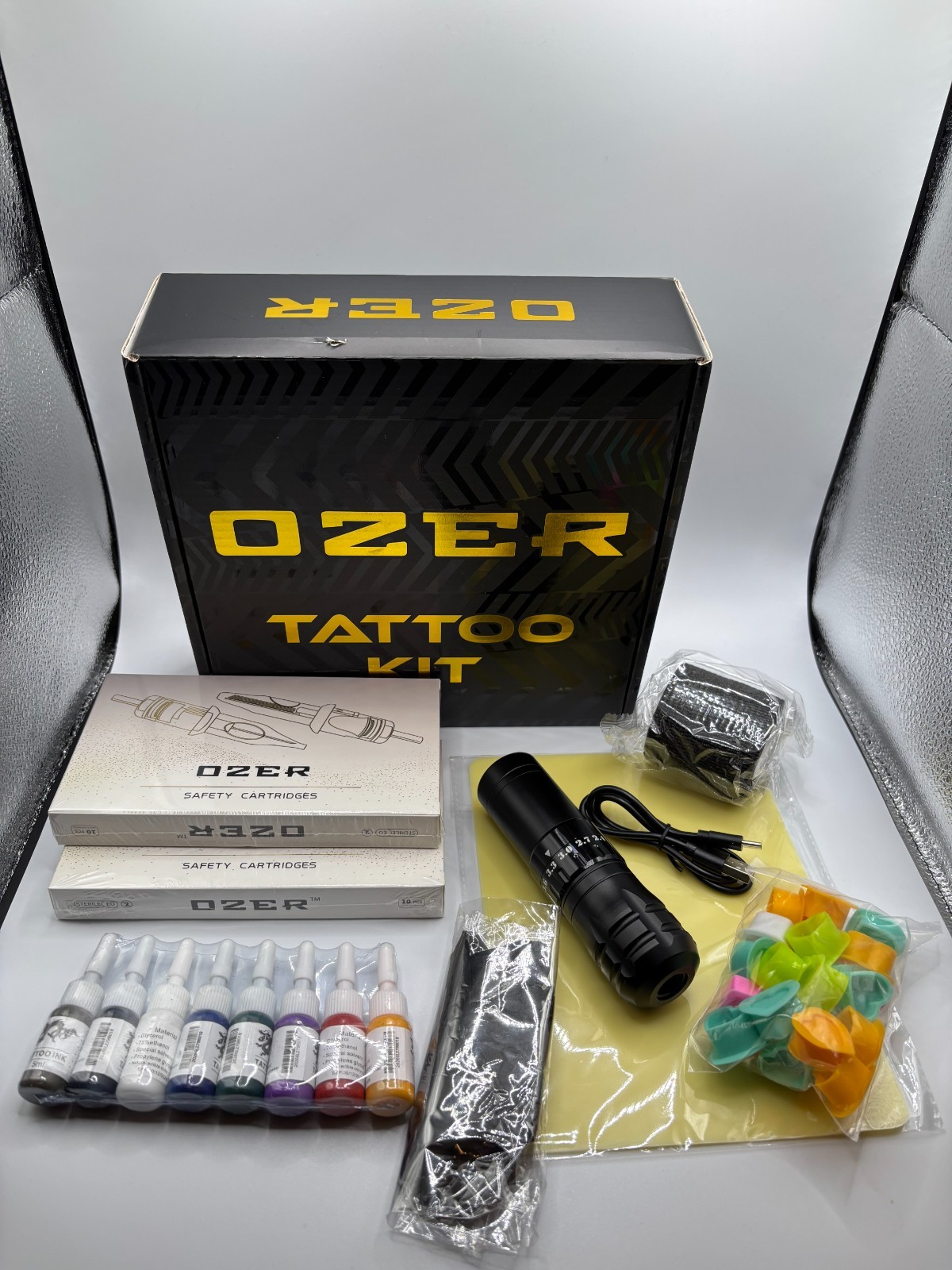 OZER Pro Tattoo Kit, 1500mAh Tattoo Pen, For Artists and Beginners BRAND NEW