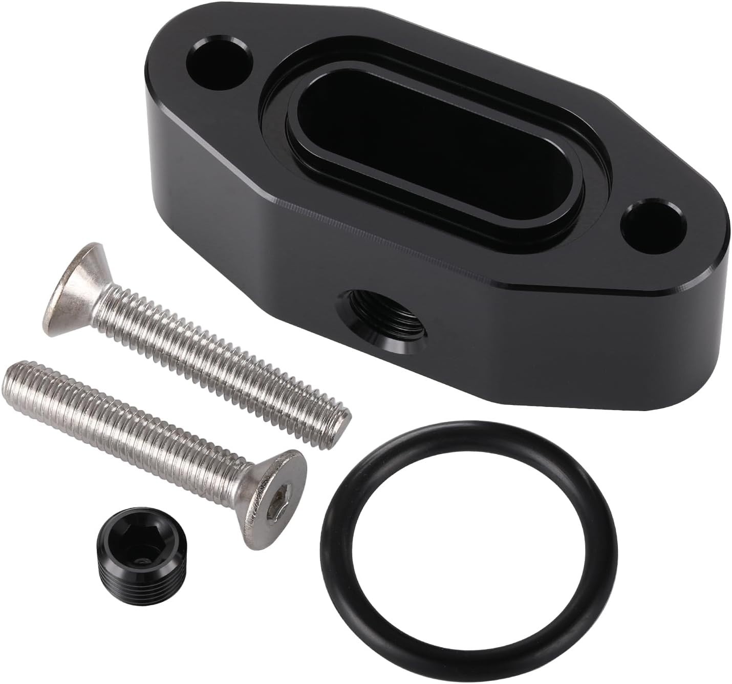 Podavelle LS 1/8 NPT 90 Degree Turbo Oil Feed Line Adapter Oil Supply Port Pl...
