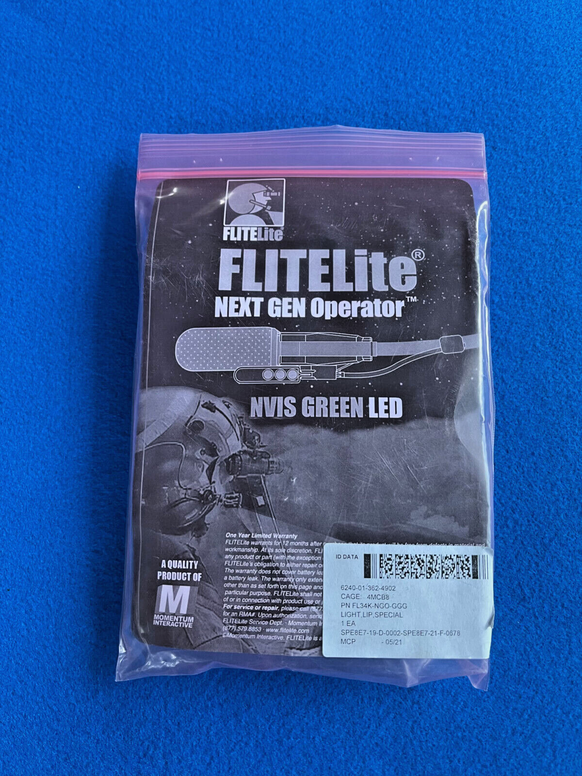 FLITELITE MIC LIP LIGHT For PILOT FLIGHT HELMET