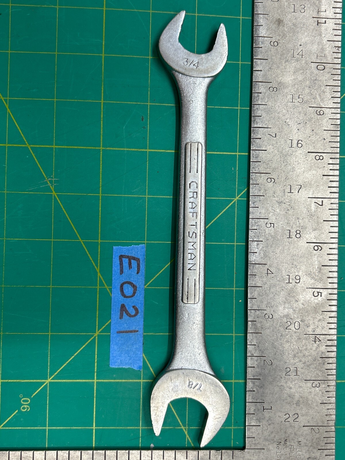 Vintage Craftsman Forged - 3/4 X 7/8" Double Open Wrench Tool Made in USA