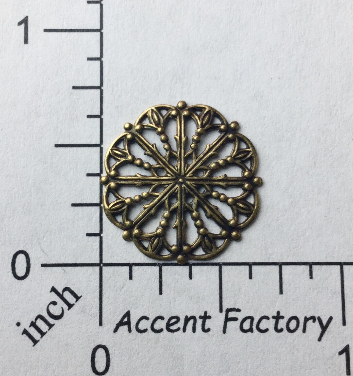 25693          3 Pc Brass Oxidized Round Filigree Jewelry Finding