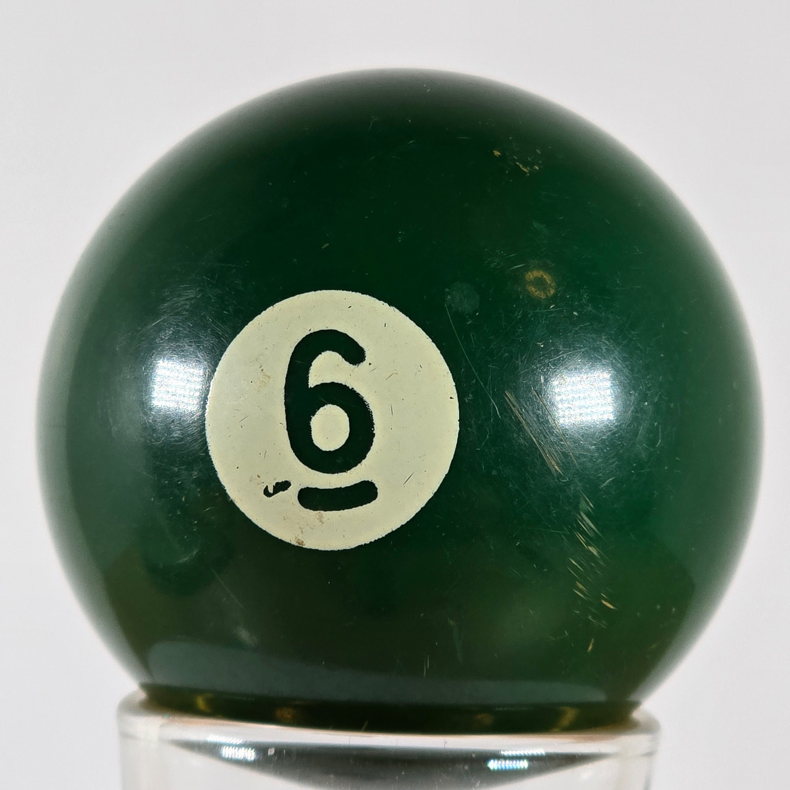 Vintage Bakelite # 6 Billards ball 162 grams Distressed look rich history