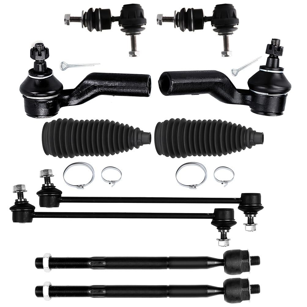 New 10pc Tie Rod Ends Sway Bar Links Rack Boot For 04-10 Mazda 3 12-15 Mazda 5