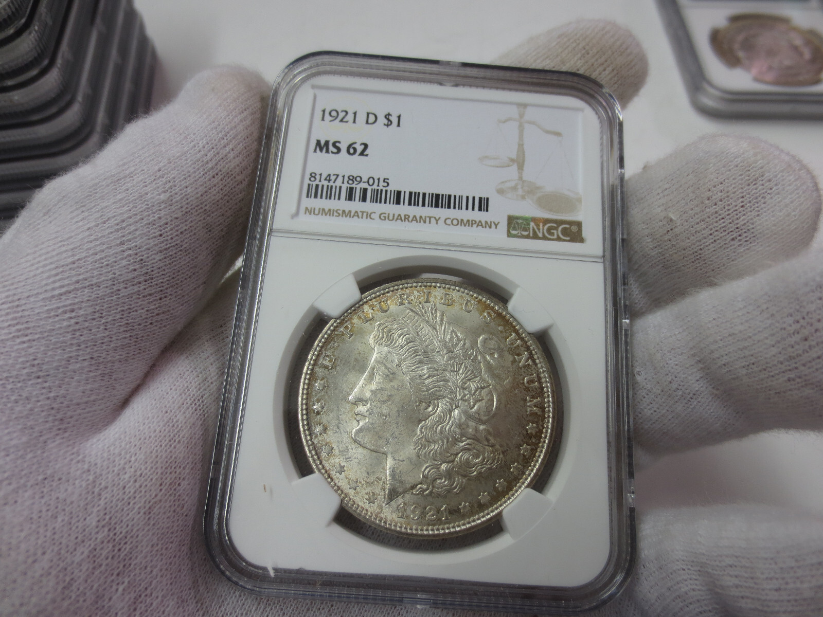 1921-D Morgan Dollar NGC MS62 (015)