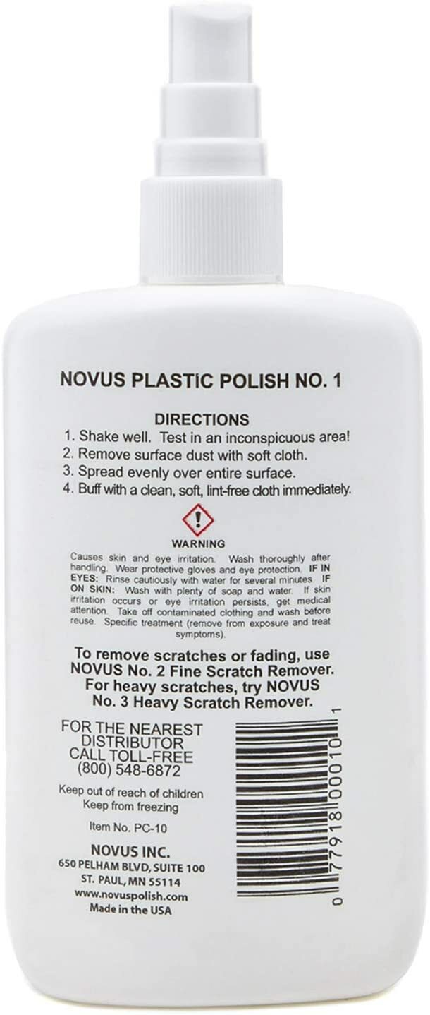 NOVUS Plastic Polish & Scratch Remover # 1 - 8 Oz Spray Bottle PC-10