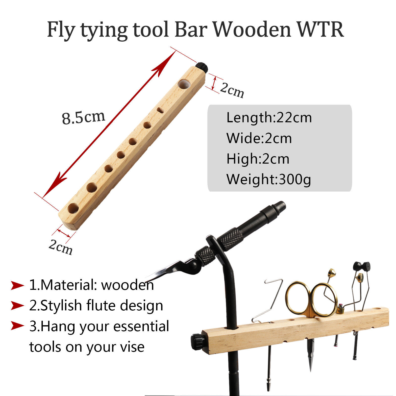 Maxcatch Fly Tying Tool Organizer/Station/Bar Tool Post Caddy Rotating DIY