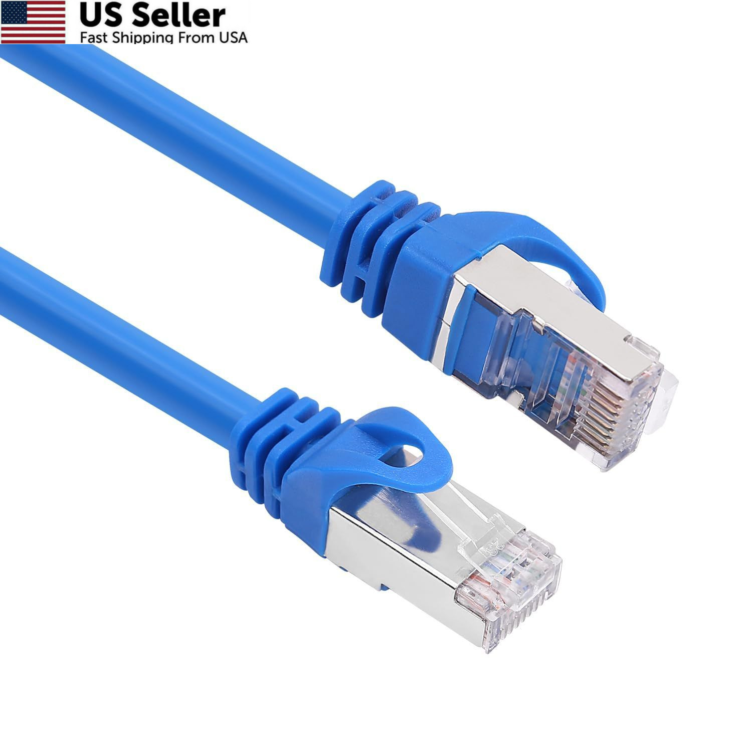 AvesView CAT 6 Shielded Ethernet Cable 25FT, Indoor High-Speed Blue