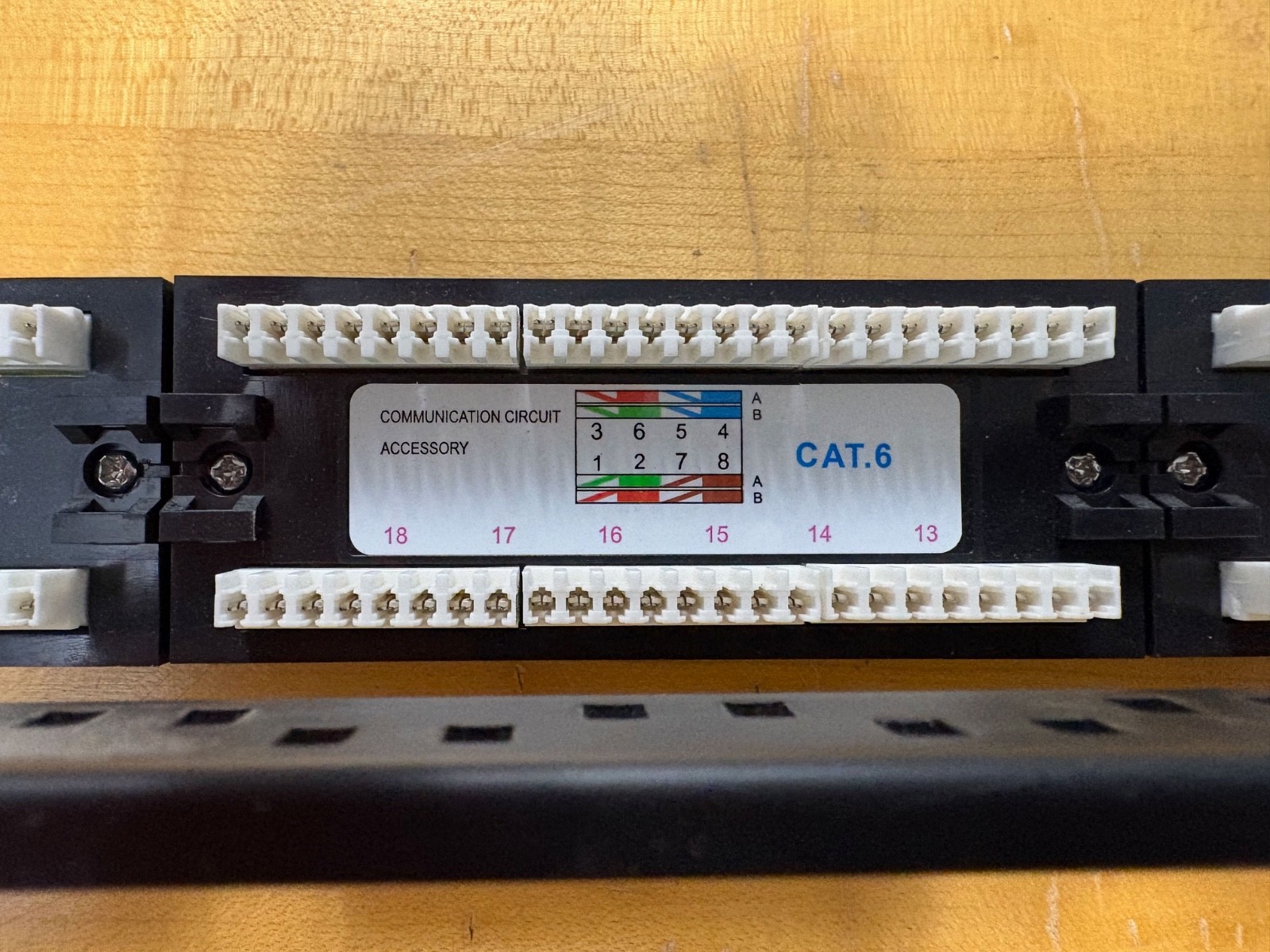 10Gbps 24 Port Cat6 Patch Panel 24 Port