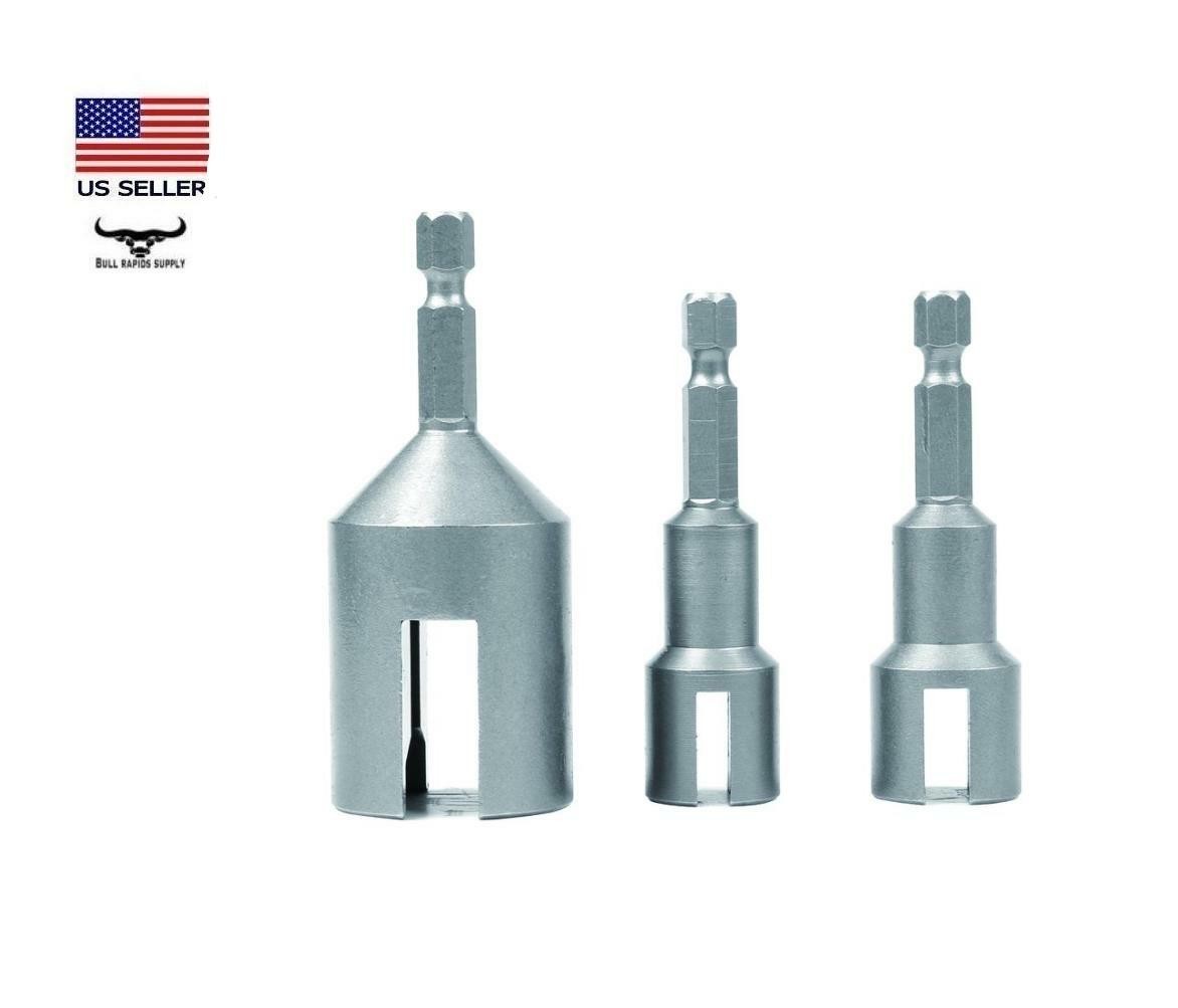 3 Piece 2-1/2" Wing Nut Driver Power Bit Set (for wing nuts, hook & eye screws)
