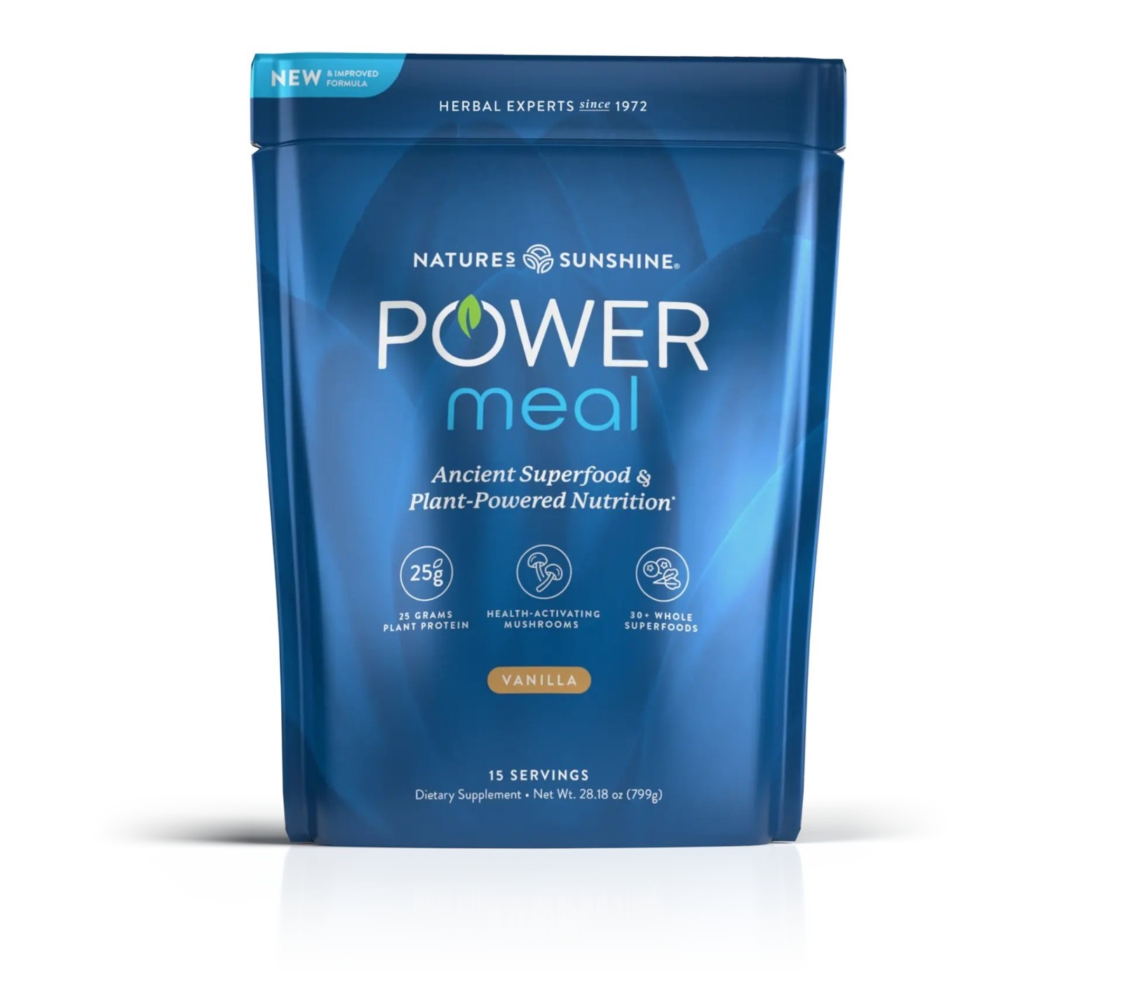 NATURE'S SUNSHINE Power Meal Plant Protein Powder - [Vanilla] - FREE SHIPPING