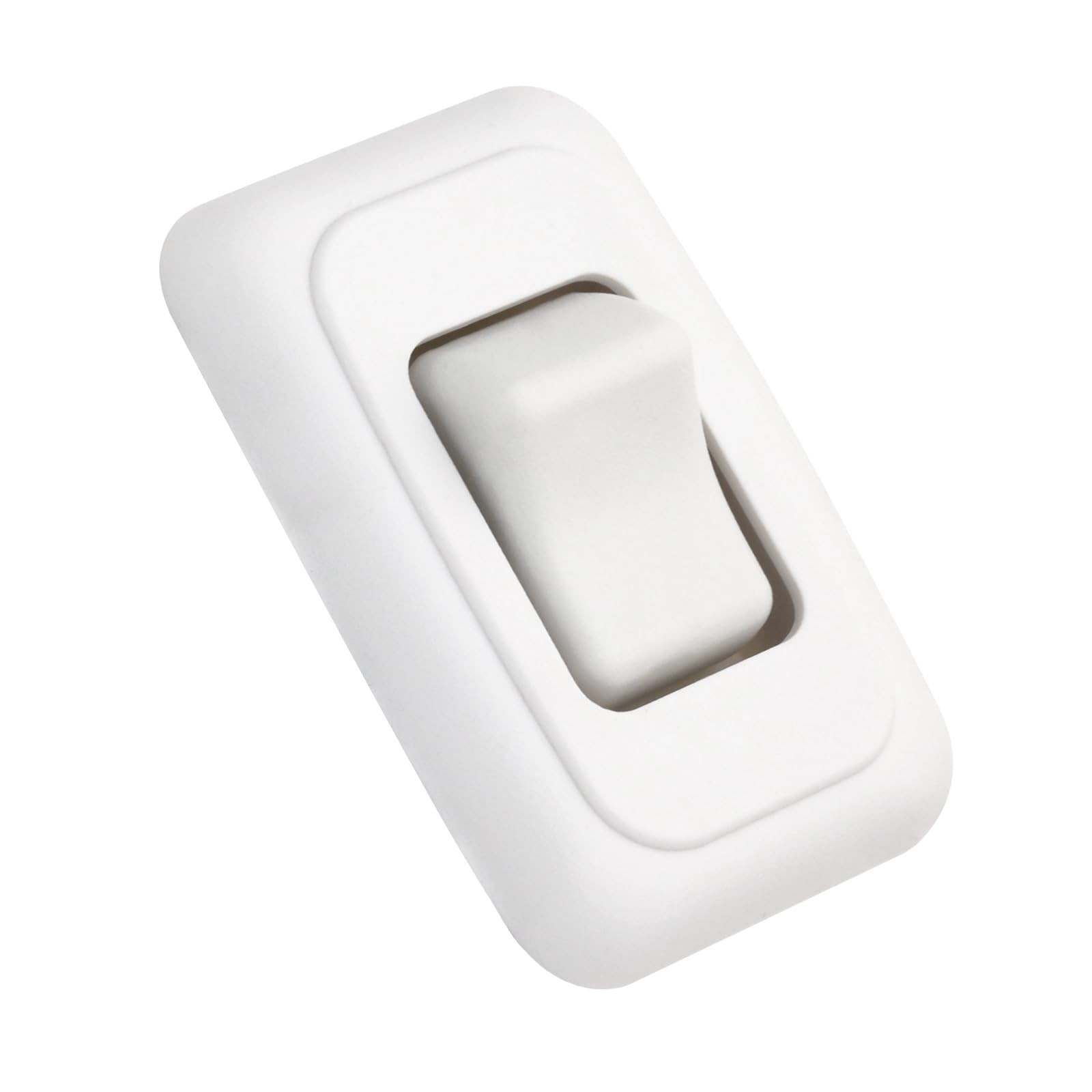 Single SPST On-Off Switch with Bezel, 16 Amp 125-250 VAC, 12V DC Rocker Switc...