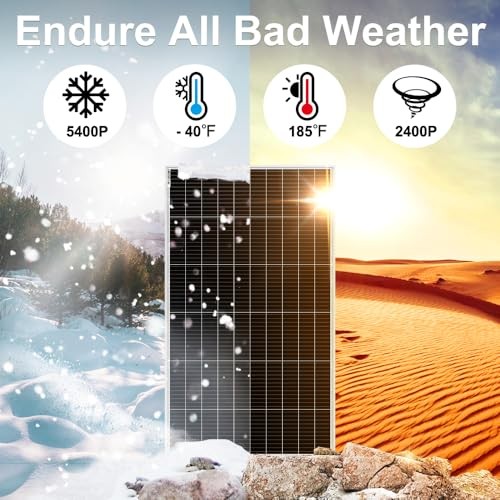 18V Monocrystalline Solar Panel for 12V Systems, MC4 | Aluminum frame, 200W