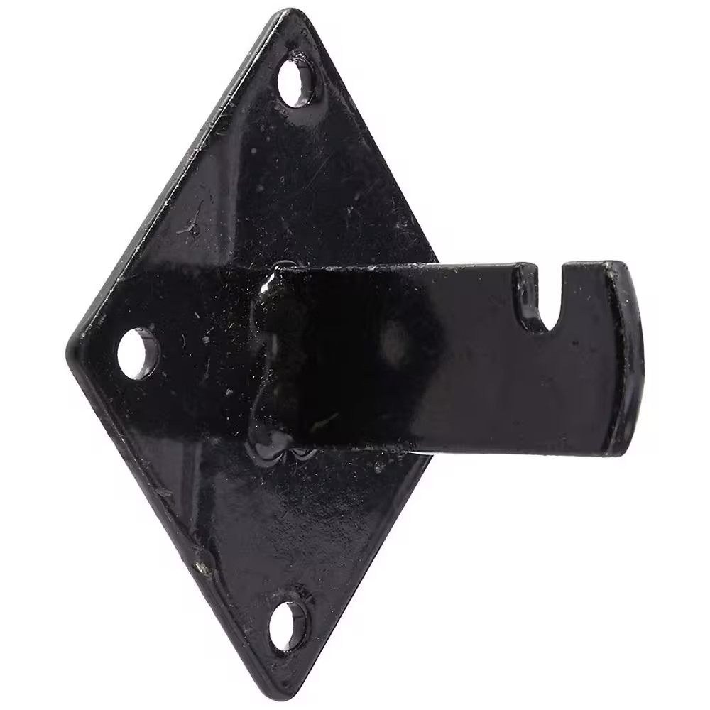 Gridwall Mount Brackets for Grid or Slatgrid Panels Box of 12-Piece Black Color