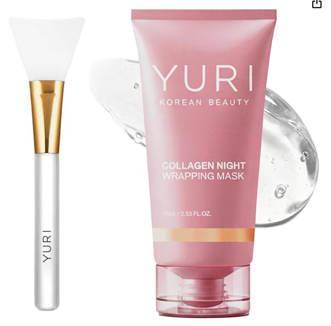 Nuvie Collagen Mask YURI Collagen Night Wrapping Mask Easy Peel Off Facial Mask