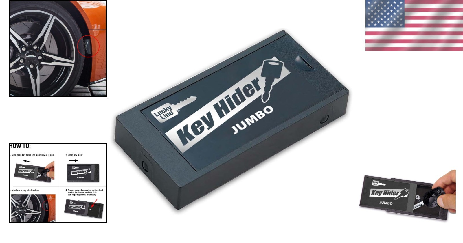Easy-Mount Jumbo Key Hider: Water-Resistant Case for Keys & Important Notes