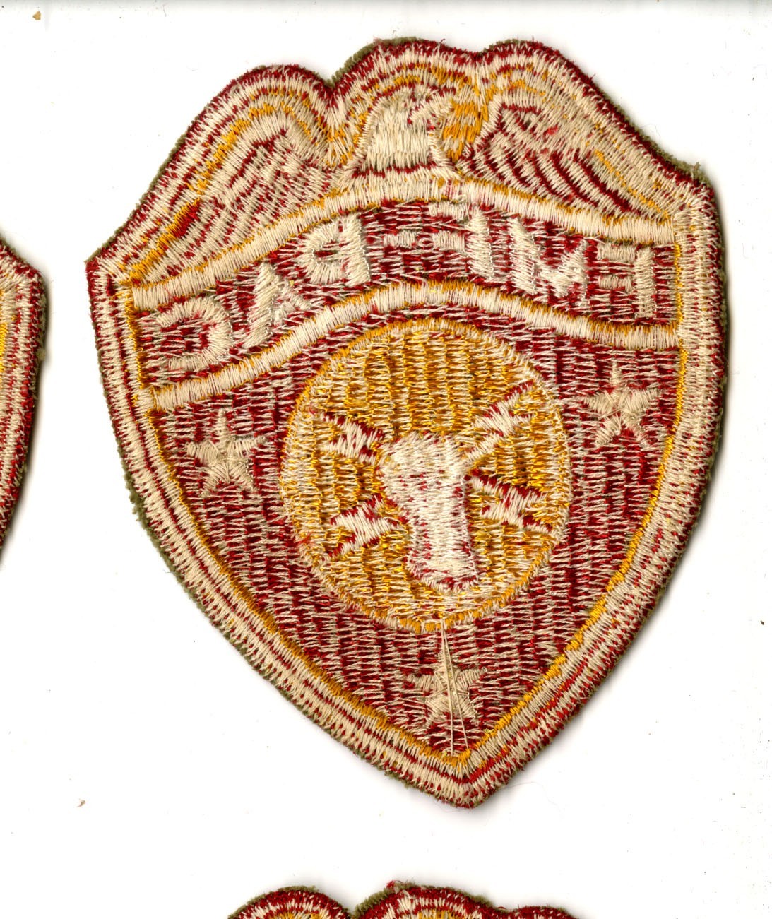 Fleer Marine Force Pacific Headquarters White Back Patch Pacific Detailed Wing