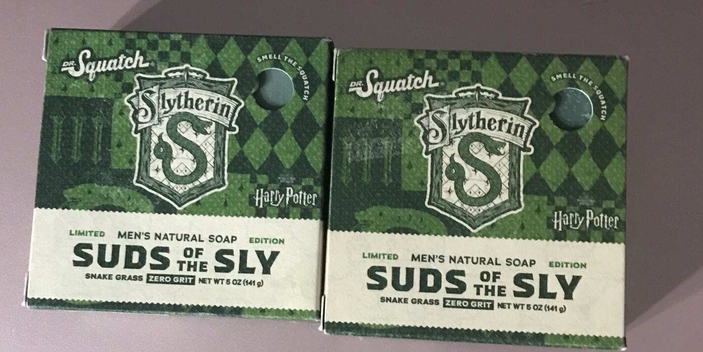 Dr. Squatch  Harry Potter Suds of The Sly Snake Grass Zero Grit Soap lot of 2