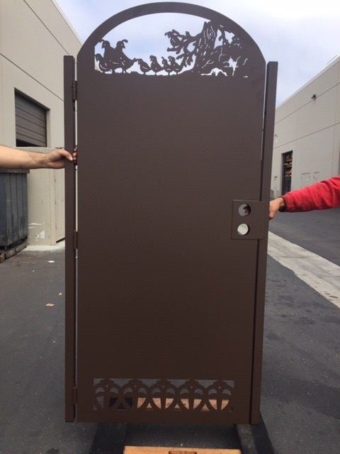 Contemporary modern metal gate, Modern Metal Gate, Custom size Art Pedestrian