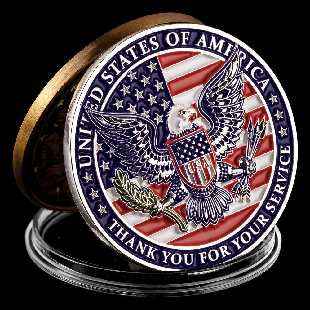 Thank You Veterans Silver Challenge Coin