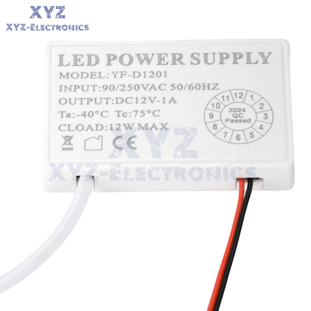 AC 90-250V to DC 12V 1A 12W Infinitely Dimming Touch Sensor Switch LED Driver