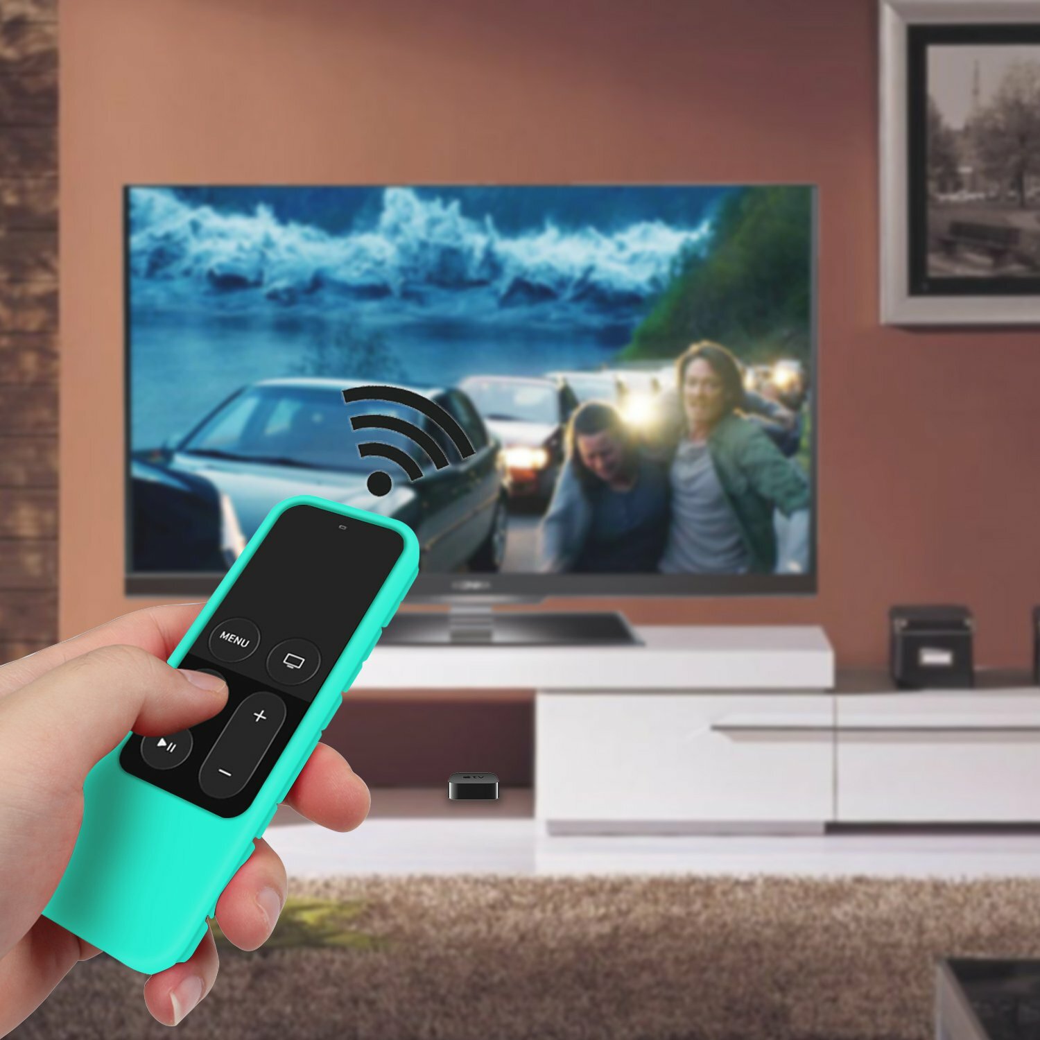For Apple TV (4th Gen) Siri Remote Controller Shock Proof Silicone Case Cover