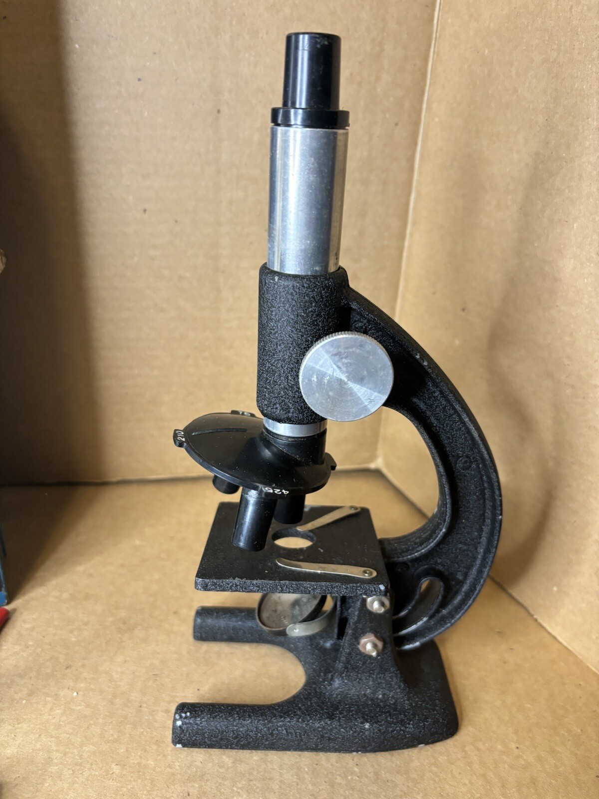 Porter Microcraft Microscope Lab in Original Tin Box / with Scope & Some Parts
