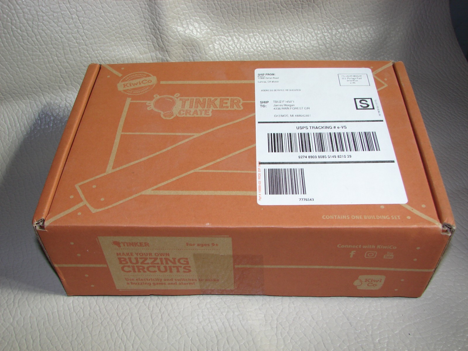 Kiwi Co Tinker Crate Buzzing Circuits Age 9+ #TbuzzF2166 Science Box