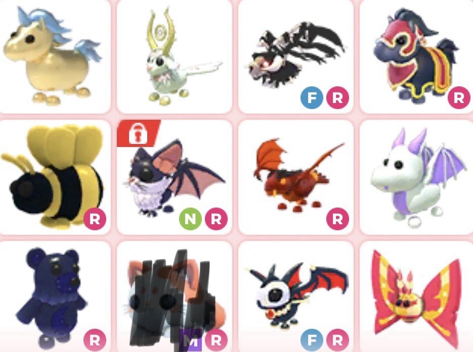 Adopt Me! Neon Pets Bundle - Flyable & Rideable Digital Game Item/Asset (CA ONLY