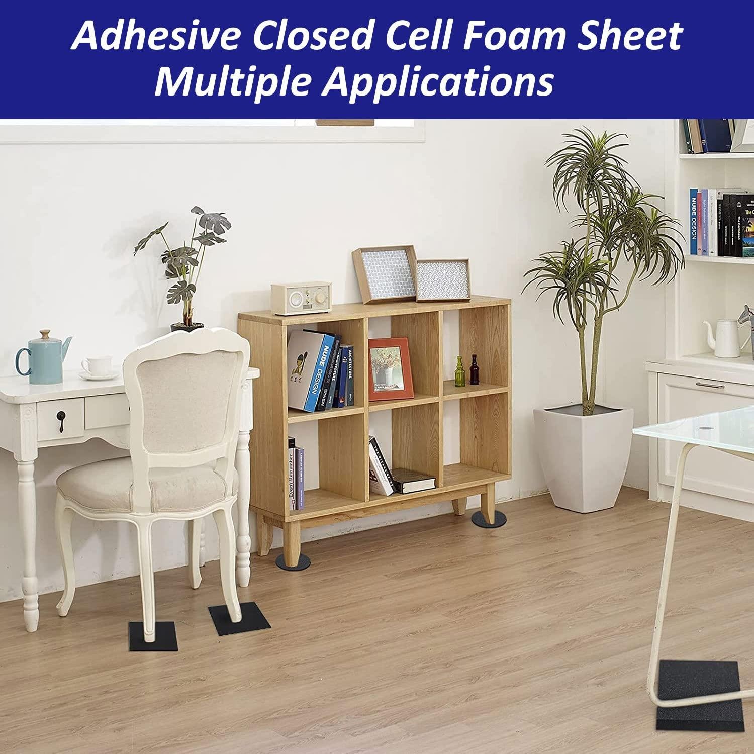 Foam Padding Sheets with Adhesive Backing - Self Stick Neoprene Insulation Foam,