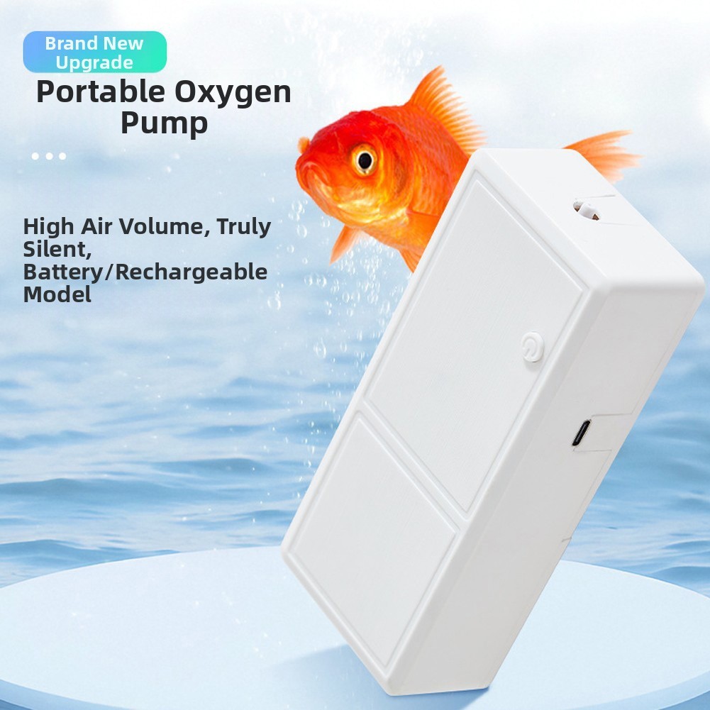 Dual Mode Rechargeable Oxygen Pump for Fish Tanks and Fishing Applications