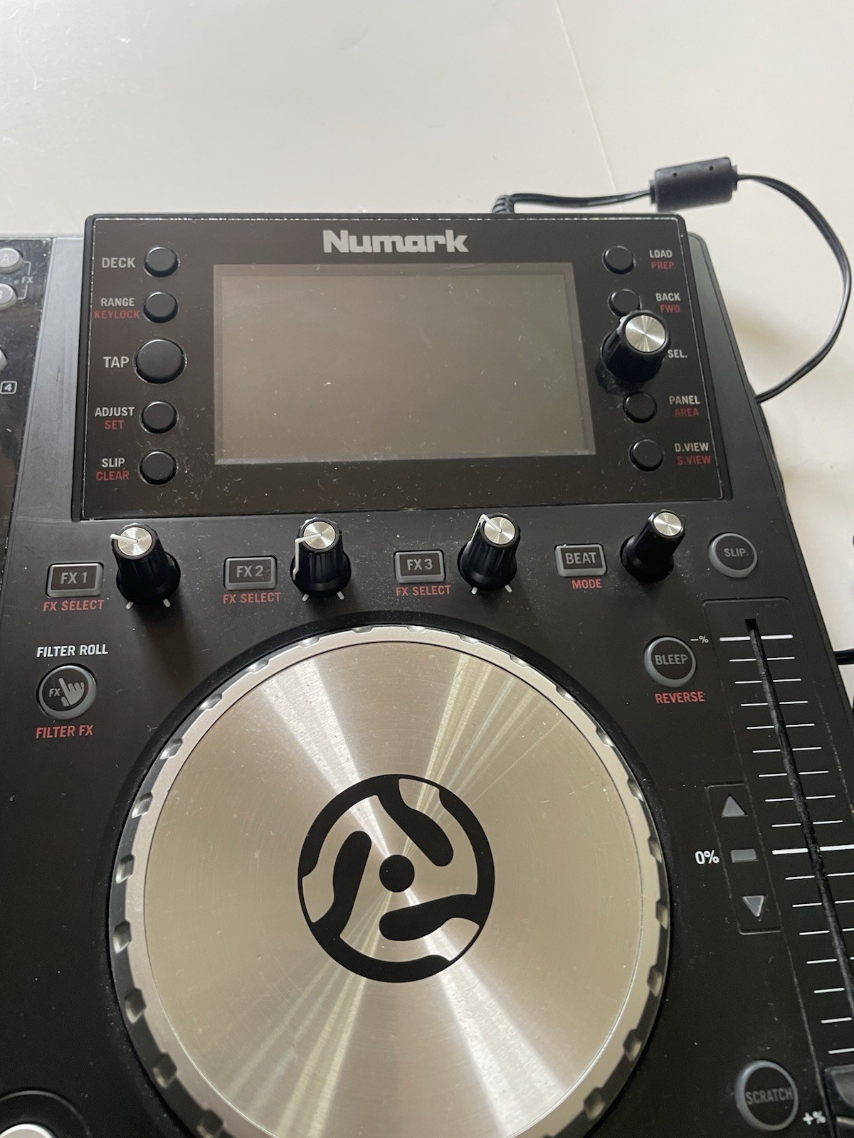 Numark NV 4-Deck Dual-Display USB DJ Controller Turn Tabletop - Black