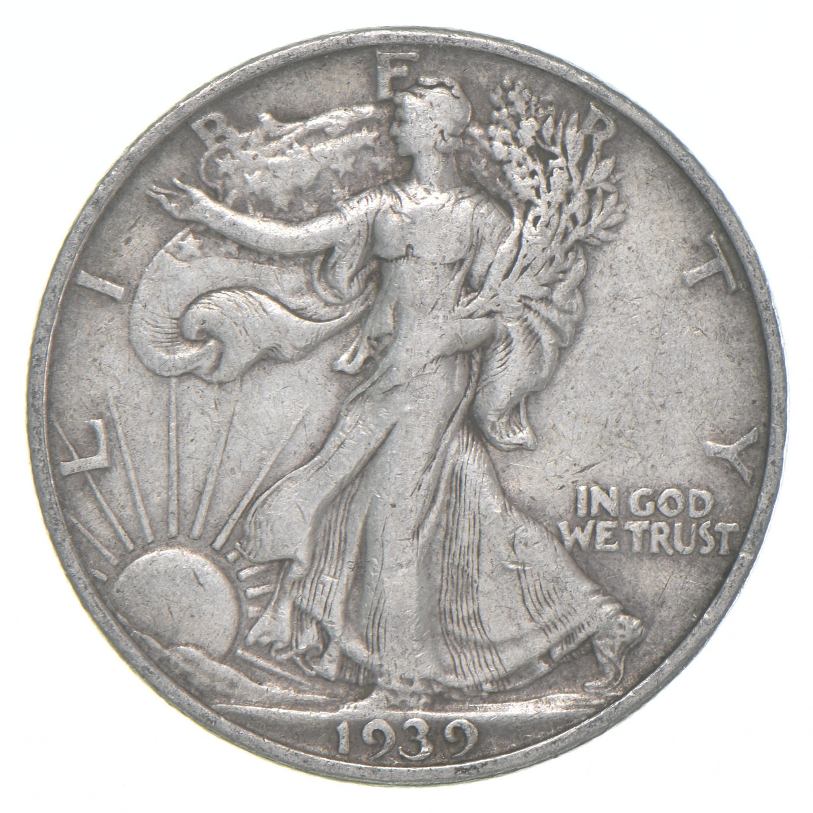 1939-S XF Walking Liberty Half Dollar 90% Silver