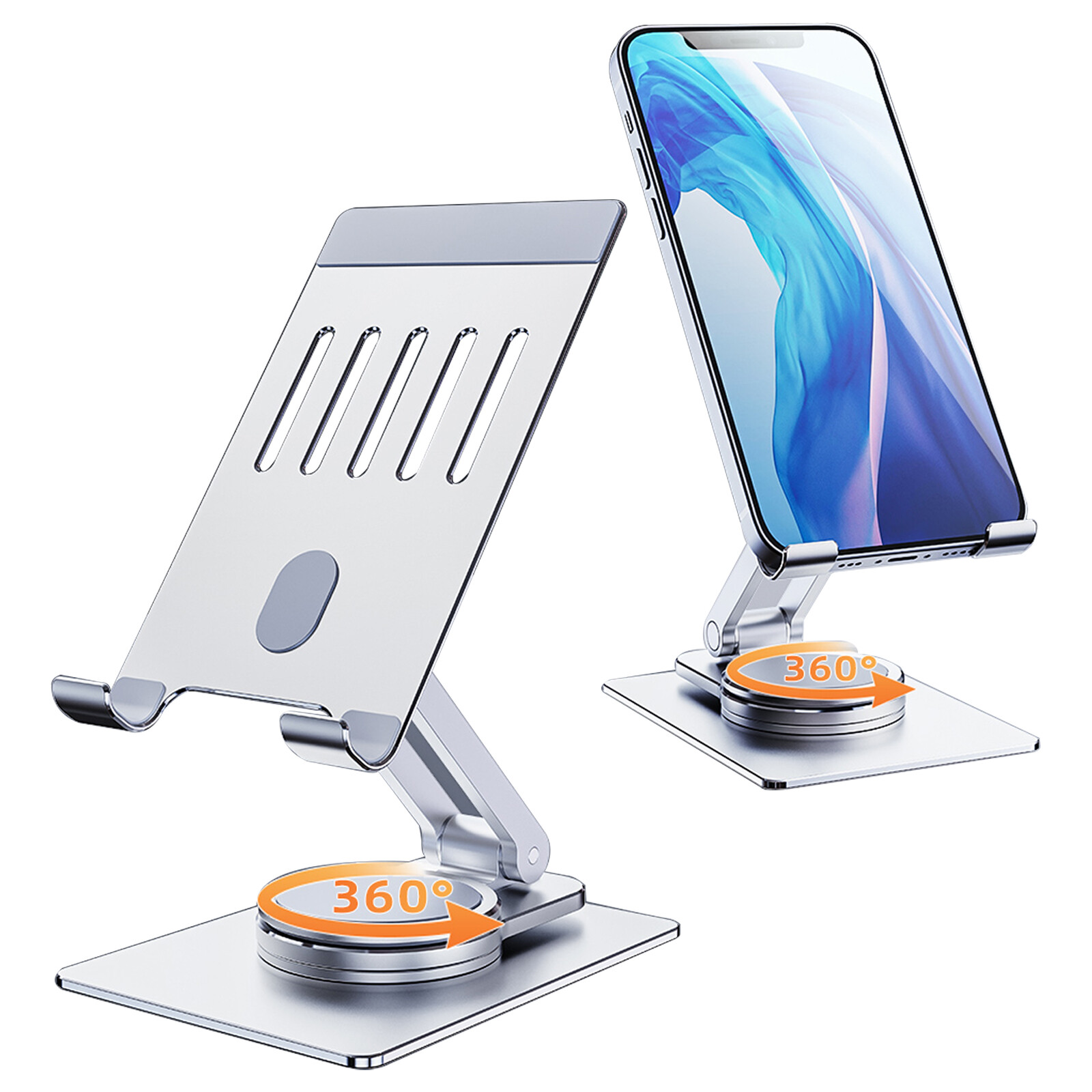 Foldable 360° Rotatable Base Desktop Stand Mount Holder for Tablet PC Cell Phone