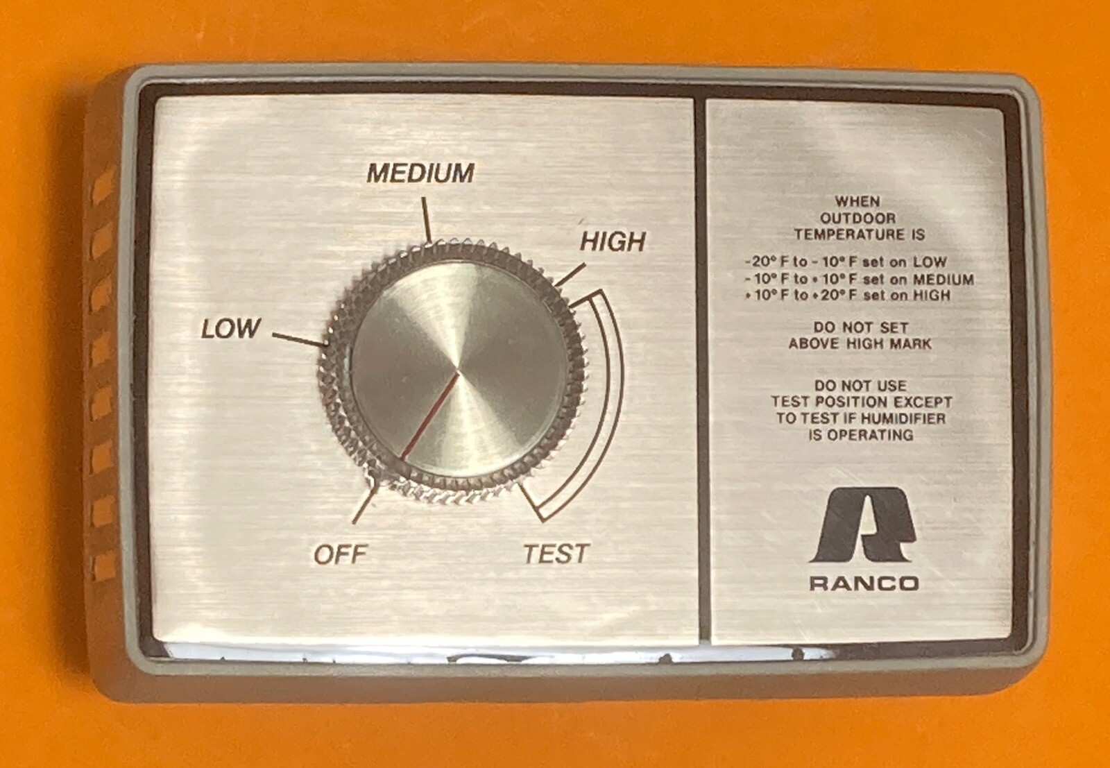 NEW! Ranco Humidifier Manual Controller #21593602 NOS New Old Stock Decorative!