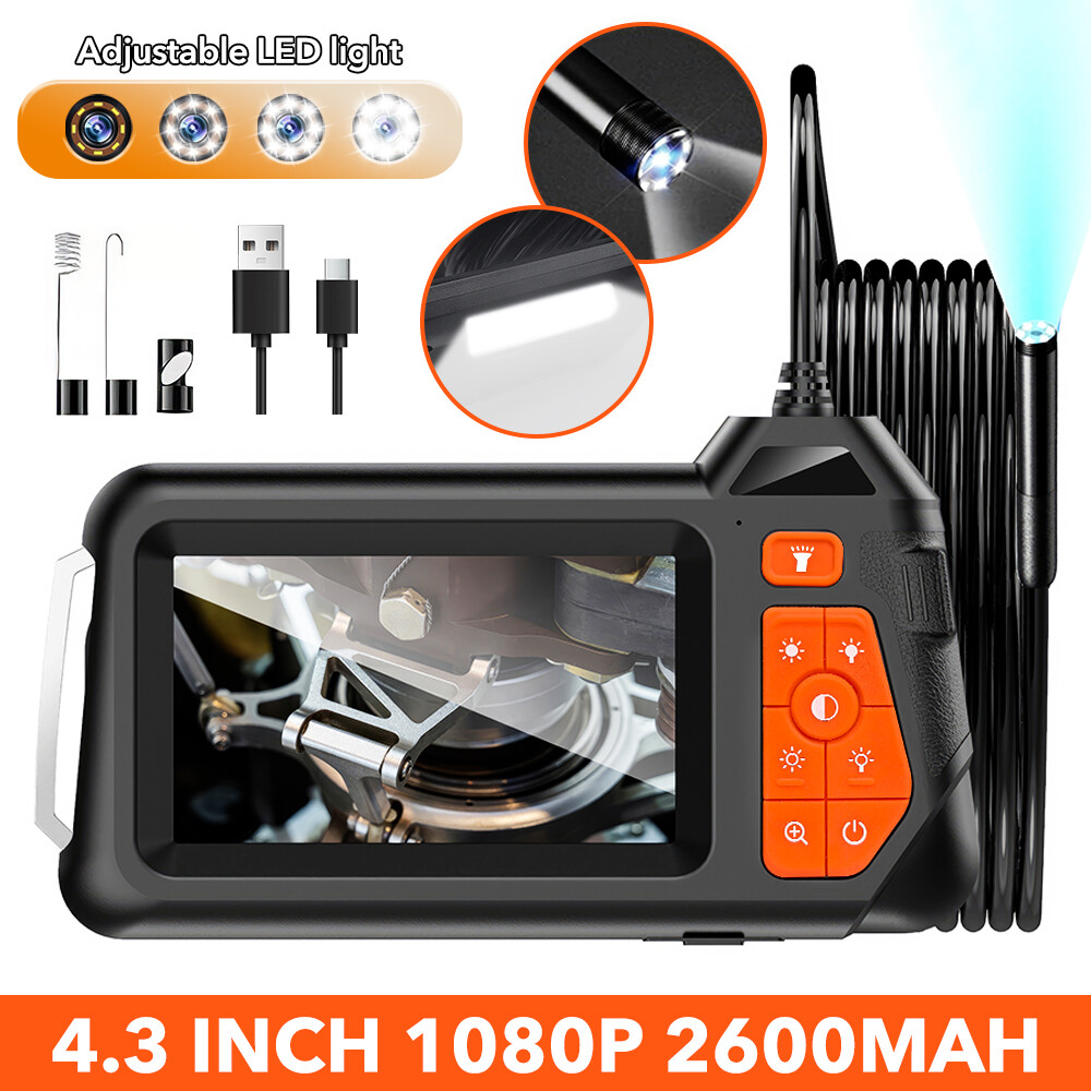 10M/32.8FT Industrial Endoscope Camera 1080P HD 4.3''Borescope Inspection Camera