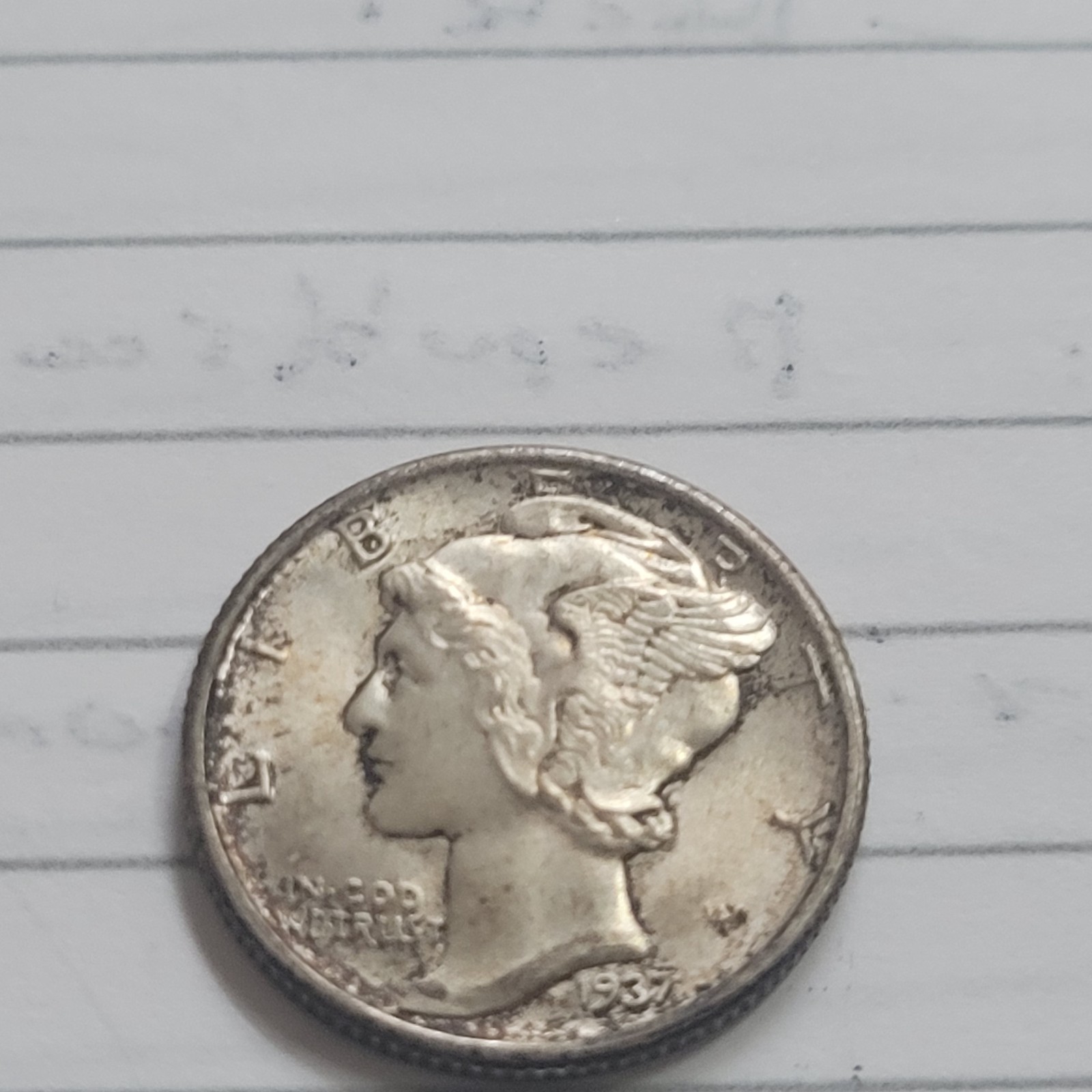 1937 MERCURY DIME ( AU)