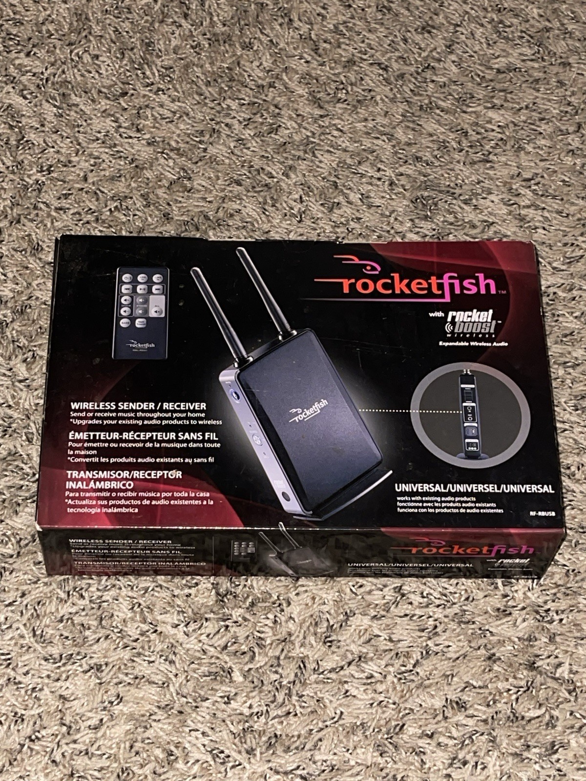Rocketfish Rocketboost Wireless Audio Receiver Transmitter Model RF-RBUSB