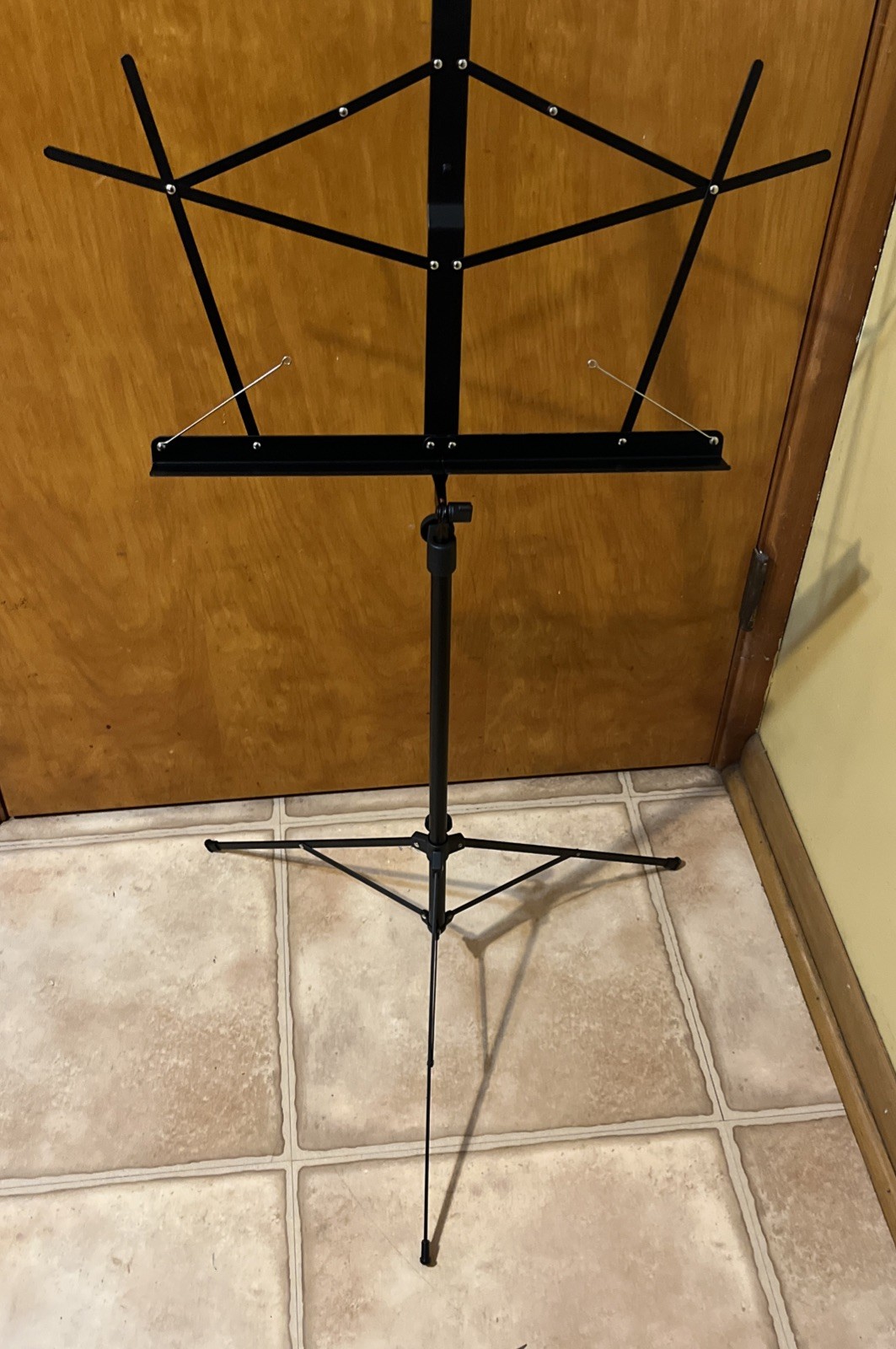 On-Stage Stands Sheet Music Stand w/Bag Black. Band Concert Stand