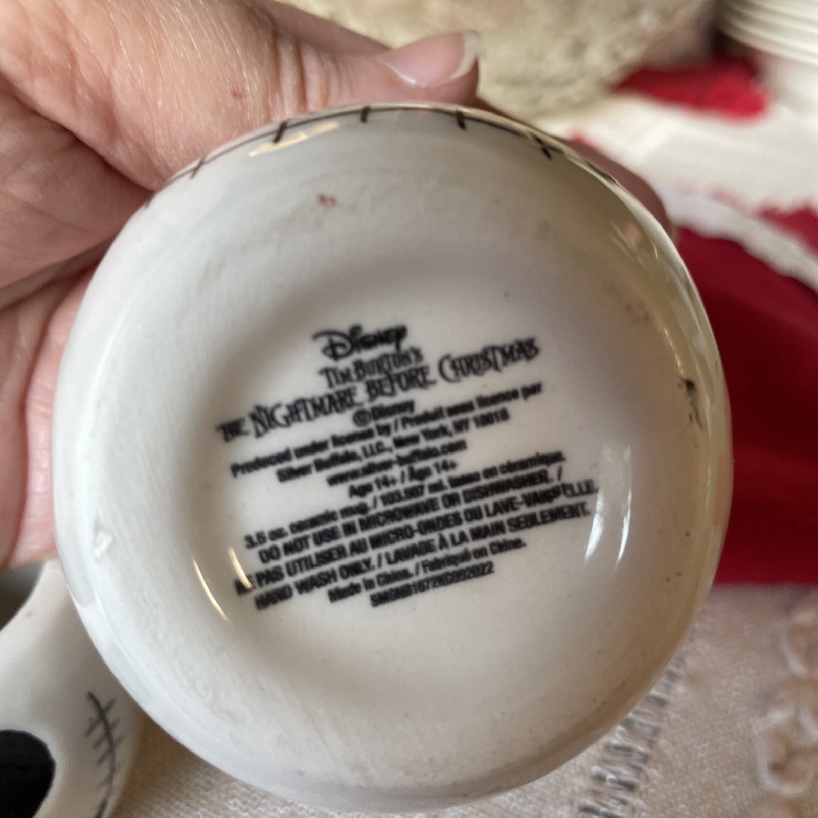 Nightmare Before Christmas Mini Ceramic Mugs (2) Jack Skellington 3.5oz