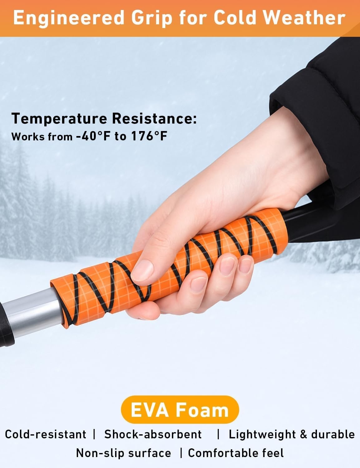 Car Windshield Snow Brush & Ice Scraper Combo