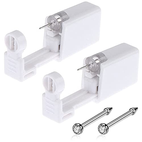 Nose Piercing Gun  2 Pack Self Nose Piercing Kit Unit Disposable Nose Piercin...