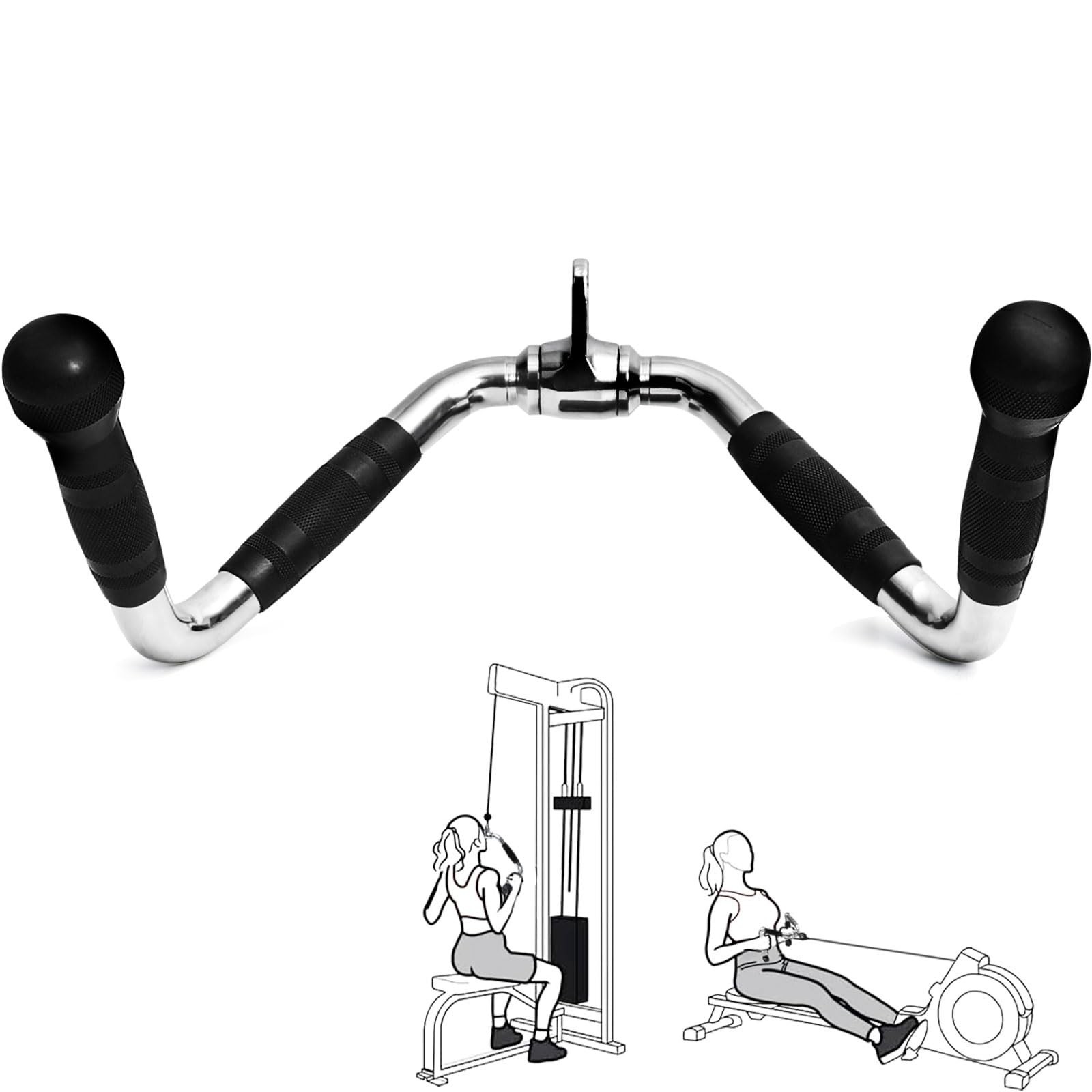 LAT Pull Down Bar Attachment: LAT Pulldown Tricep Bar for Strength Training -...