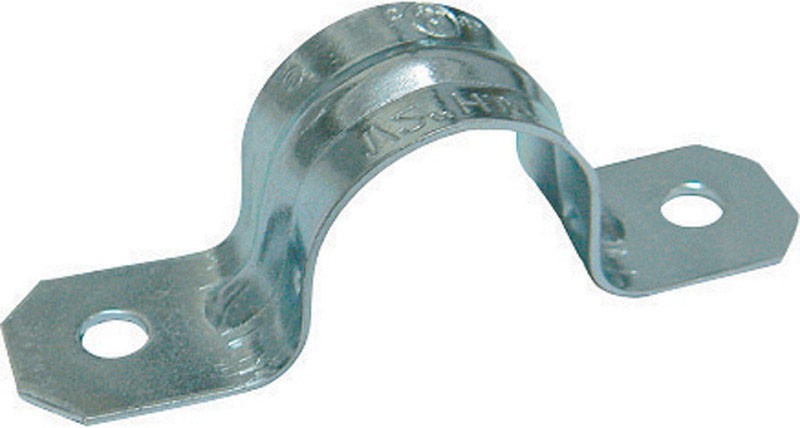 GAMPAK 51922 Zinc-Plated Steel 2-Hole EMT Strap 1 Dia. in. (Pack of 50)
